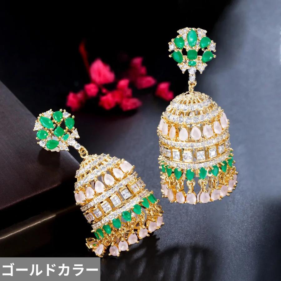 ピアス ナイジェリア ジルコニア シルバー ストーン ドロップ ピック リング ロング レディース 輝く スパークリング キュービック_7