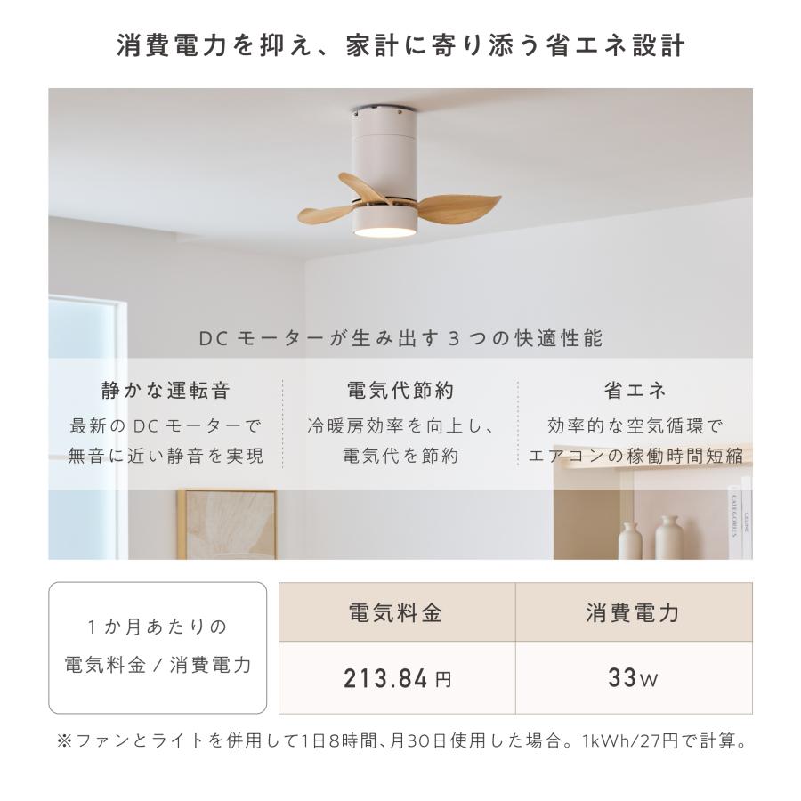 VENTOTA シーリングファンライト リモコン付 調光調色 小型 LED照明