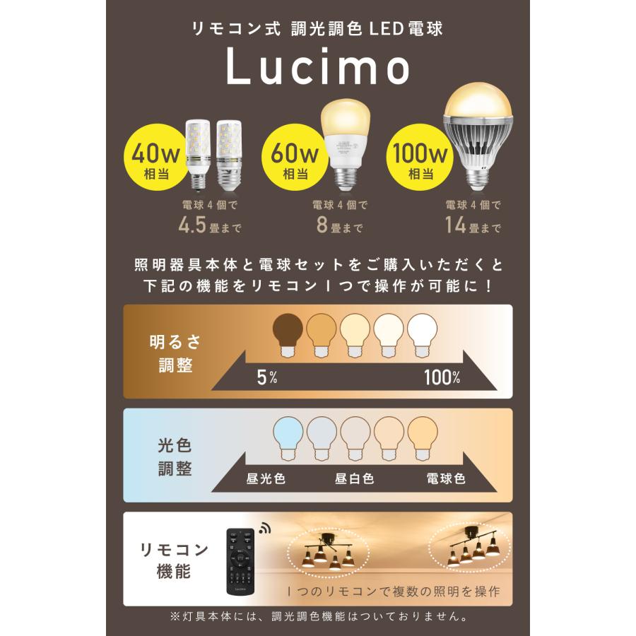 シーリングライト 4灯 LED対応 天井照明 照明器具 スポットライト 調光調色 リモコン リモコン付きオプションあり 6畳 8畳 10畳 おしゃれ 北欧 AuroraX｜finekagu｜07