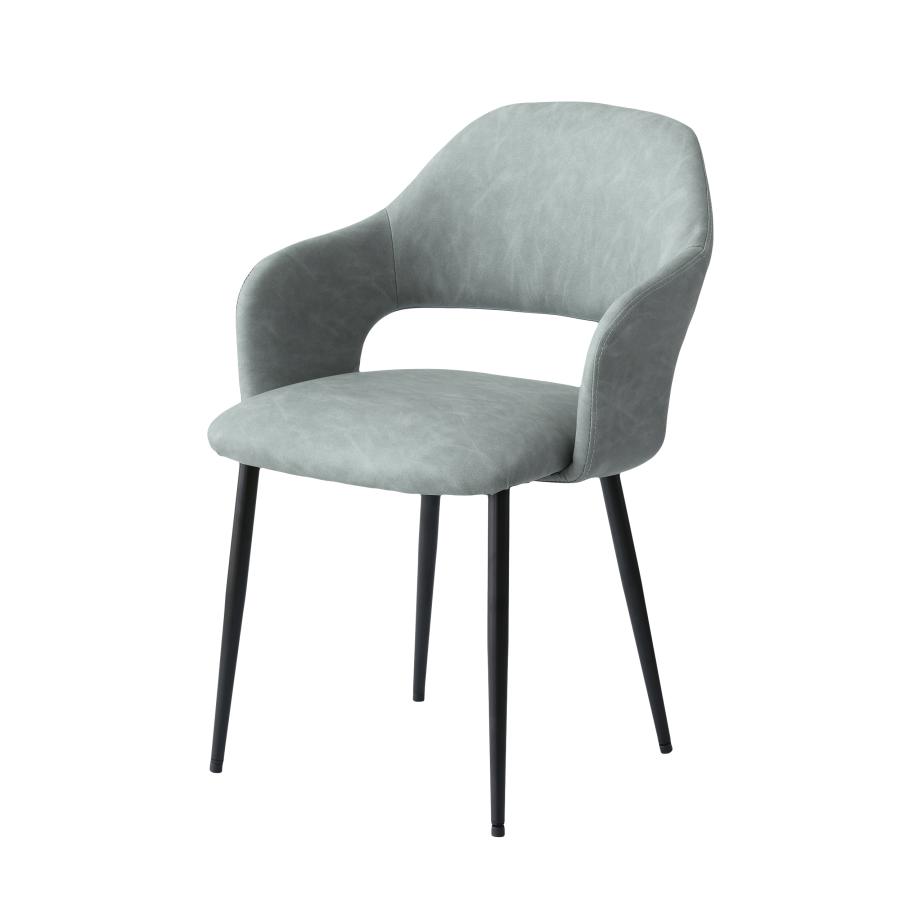 グレーの曲線的ダイニングチェア グレーの曲線的ダイニングチェア