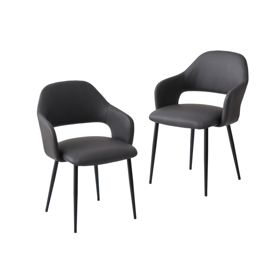 VENTOTA ダイニングチェア 【2脚セット】 曲線 カーブ PUレザー