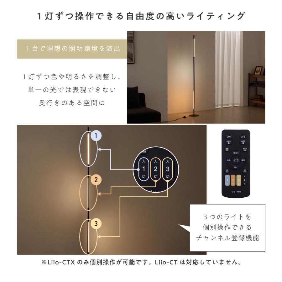 VENTOTA フロアライト 【1灯ずつ操作可能】フロアタンド リモコン付き