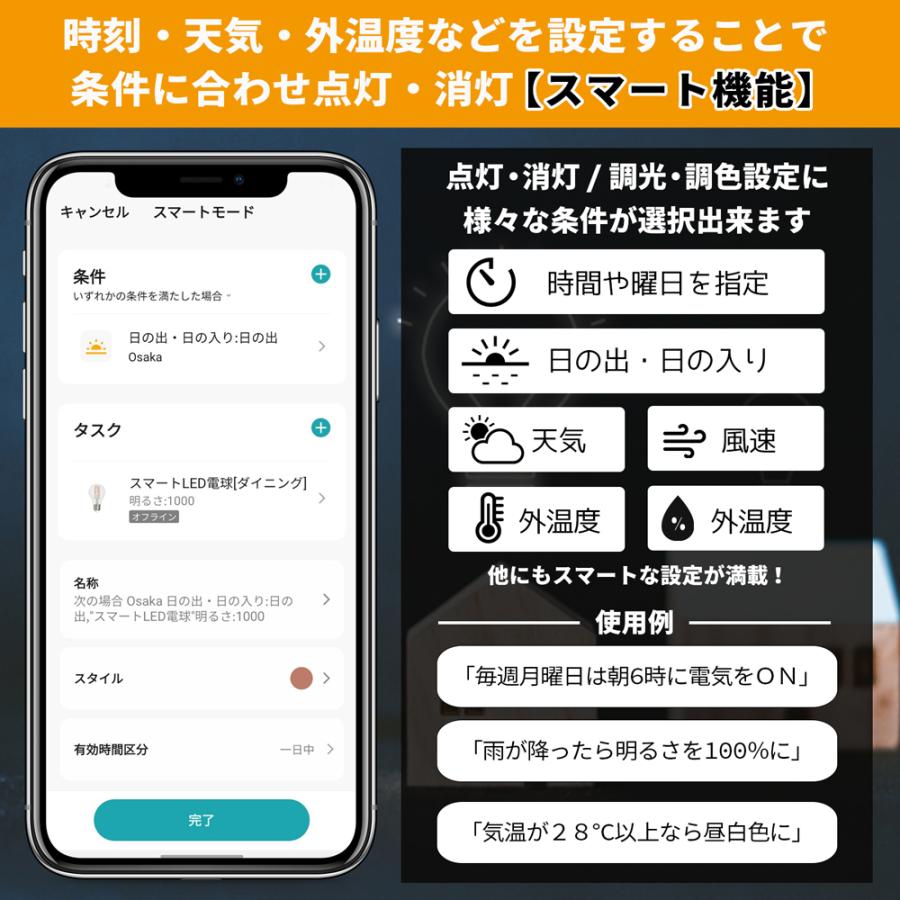 VENTOTA 【2個セット】Alexa Google Home 対応 スマート 照明 エジソン