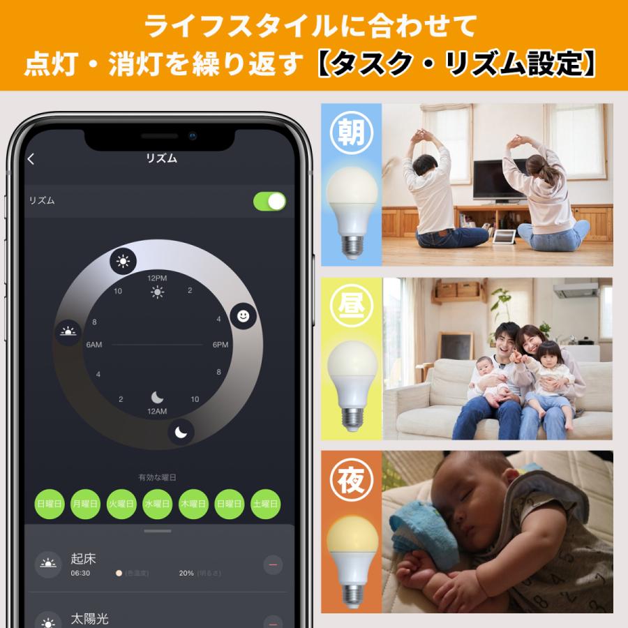 VENTOTA 【2個セット】Alexa Google Home 対応 スマート照明 LED電球