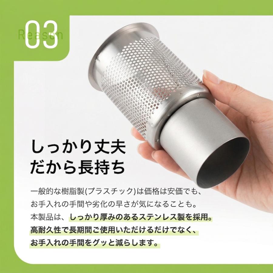 全部 ステンレス 排水口 ゴミ受け 78mm スリム型 小型シンク 小型キッチン 業務用流し台 ゴミかご 排水溝 LuLuPaL 水切りかご 8cm | レクタングル（ASHFORD） | 08