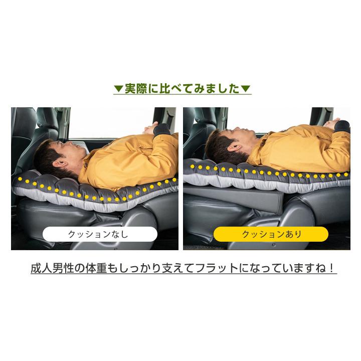 クッション　シートフラットクッション　車中泊マット　2つセット　段差解消　アウトドア　キャンプ　簡易ベッド Amazon.co.jp: 車中泊 マット シートフラットクッション 段差解消