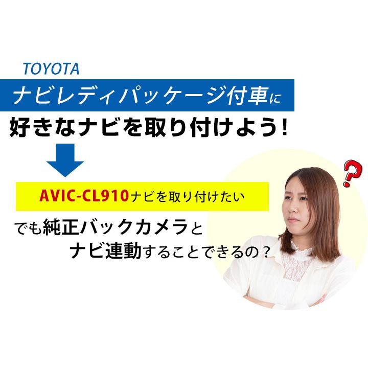 パイオニア AVIC-CL910 サイバーナビ 対応 トヨタ ナビレディパッケージ付き車 カメラ連動ハーネス 純正バックカメラ ナビ連動 ステアリングスイッチ カー用品｜finepartsjapan｜02