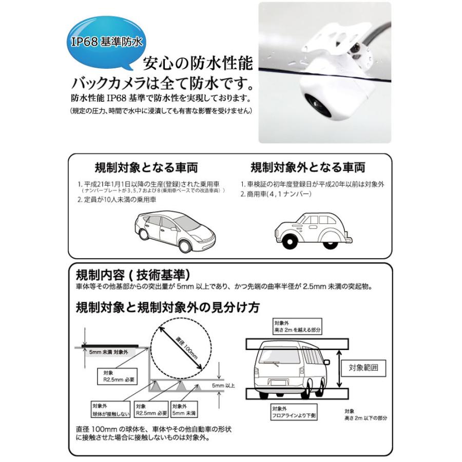 専用コード付属 CN-G1500VD ゴリラ 対応  防水 超小型 新型CMOS 車載カメラ カメラ バックカメラ ガイドライン 正像 鏡像 保証6｜finepartsjapan｜07