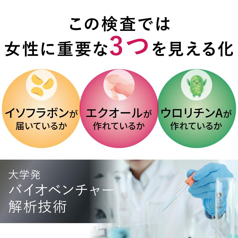 エクオール検査キット ウロリチンA 同時チェック イソフラボン検査 エクオール産生能力チェック 更年期世代 女性向け【エクウロ博士】 |  | 03