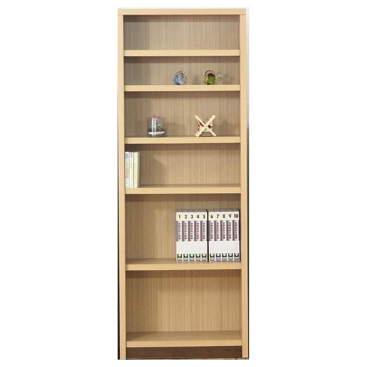 オープンラック 幅70cm 高180cm ハイタイプ 本棚 書棚 可動式棚 木製