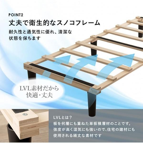 シングルベッド マットレス付 すのこベッド ボンネルコイル マットレス