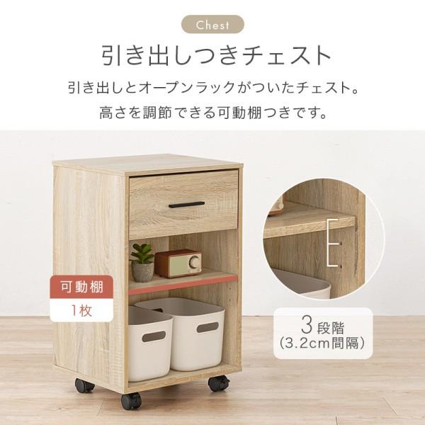 デスク サイドワゴン ラック 3点 セット 幅105cm 奥行スリム