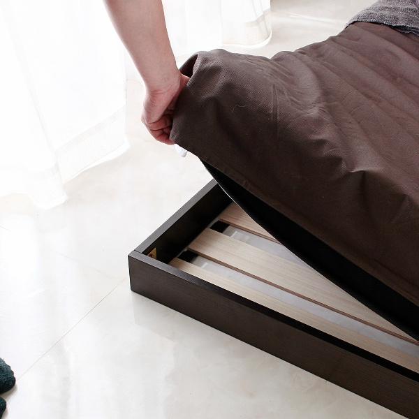 ロータイプ シングル ベッド すのこ フロアベッド ヘッドボード