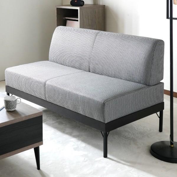 2WAY アームレス ベンチソファ 2人掛け ソファ ハイ ロー 兼用