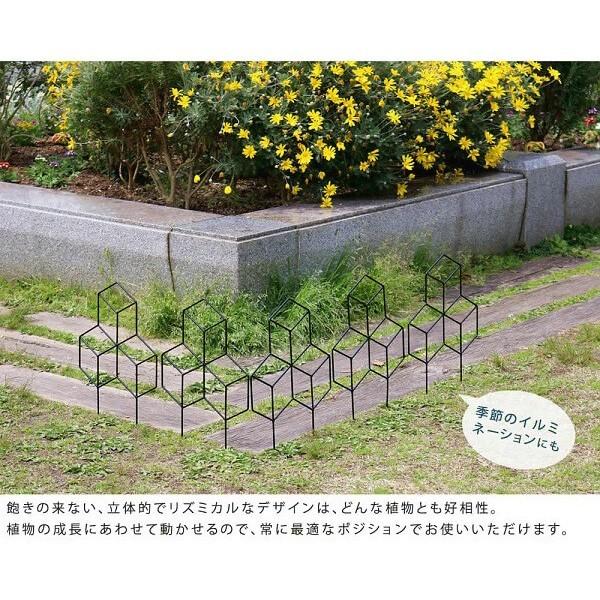 アイアン ミニフェンス キューブ デザイン 5枚組 地面に挿すだけ フェンス 仕切り 花壇 フラワー ガーデニング ガーデン テラス 庭 菜園 送料無料 Lf If Cu45 5p ファインセレクト 通販 Yahoo ショッピング
