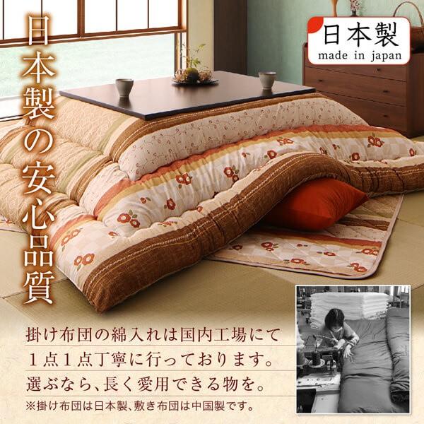 和レトロ こたつ 掛布団 単品 (長方形 約90x150cm 天板対応) 綿入り こたつ掛け布団 ピーチスキン加工 リビング コタツ 掛 布団 送料無料 ※こたつ掛布団単品_8