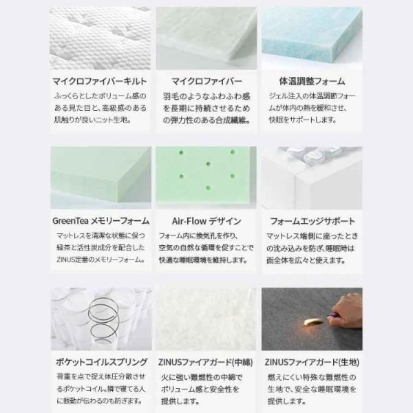 シングル ポケットコイル マットレス 単品 厚さ25cm ベッド マット 高