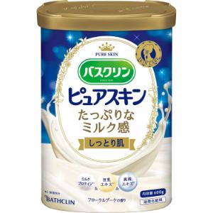 バスクリン バスクリン　ピュアスキン　たっぷりミルク感　しっとり肌　６００ｇ×12パック バスクリン（BATHCLIN） ピュアスキン たっぷりミルク感 しっとり肌