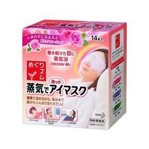 Kao（花王） めぐりズム 蒸気でホットアイマスク ローズ 14枚 : 薬の