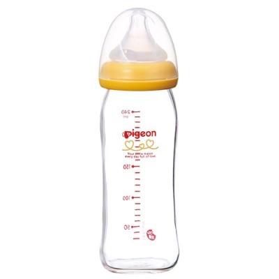 ピジョン」 ピジョン 母乳実感 哺乳びん 耐熱ガラス 240mL オレンジ 