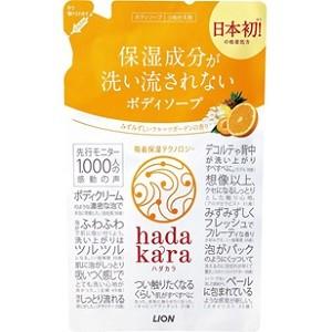 ・「ライオン」 hadakara(ハダカラ)ボディソープ フルーツガーデンの香り (つめかえ用) 360mL 「日用品」｜finespharma