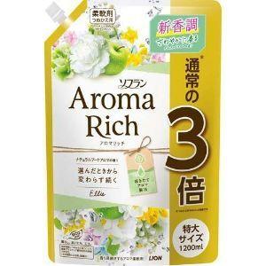 「優良配送対応」「ライオン」 ソフラン アロマリッチ 柔軟剤 エリー 特大詰替(1200ml) 「日用品」｜finespharma