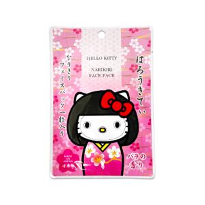 あすなろ舎 ハローキティ なりきりフェイスパック こけし 1枚入 : 薬の