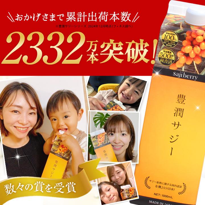 豊潤サジー 1000ml サジージュース 紙パックタイプ 公式 フィネス 200 