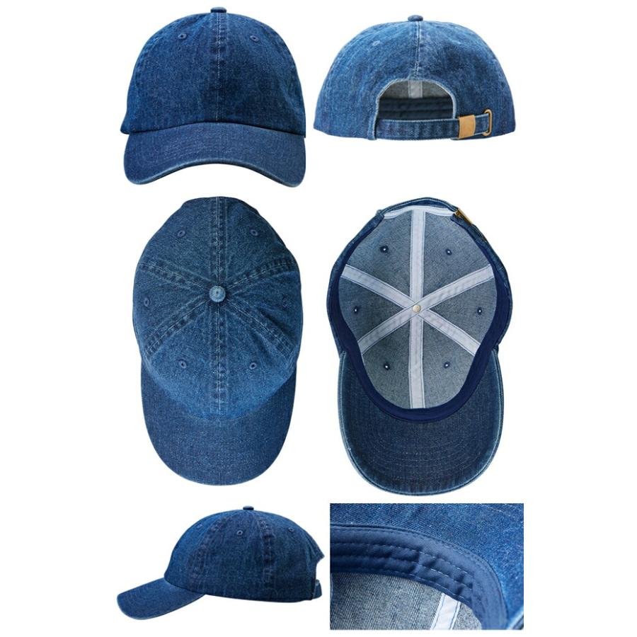 デニムウォッシュ　ローキャップ/UNITED ATHLE(ユナイテッドアスレ)DENIM WASH LOW CAP【9671-01】無地・帽子・スナップバック |  | 01