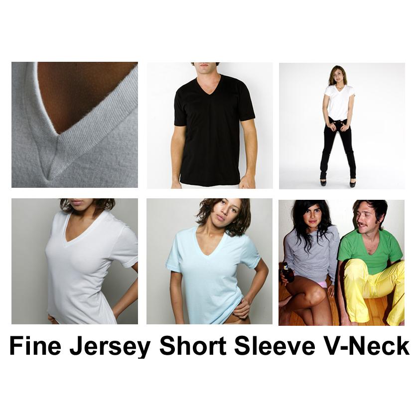 【処分品】American Apparel（アメリカンアパレル） ファインジャージー　ショートスリーブ　VネックＴシャツ【無地半袖・ユニセックス・男女兼用】2456 |  | 01