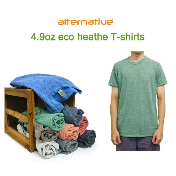 エコヘザーTシャツALTERNATIVE(オルタナティブ)・霜降りカラー【4.9oz 薄手半袖ショートスリーブ男女兼用・メンズ・・無地T1973】【取り寄せ】 | 