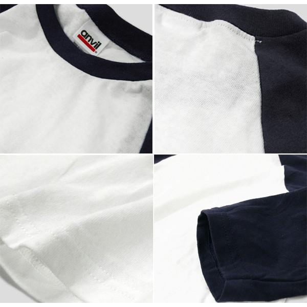 処分品】ANVIL(アンビル)5.4oz無地7分袖ラグランTシャツ・ベース
