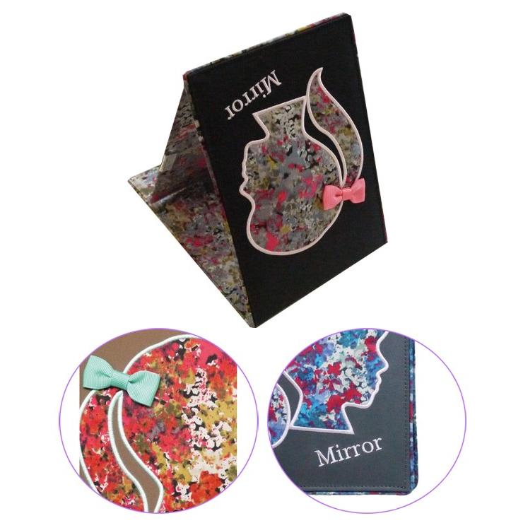 メイク道具・化粧小物 Dia ミラー（鏡）/【シルエット エンブロイダリー】 （トラベル