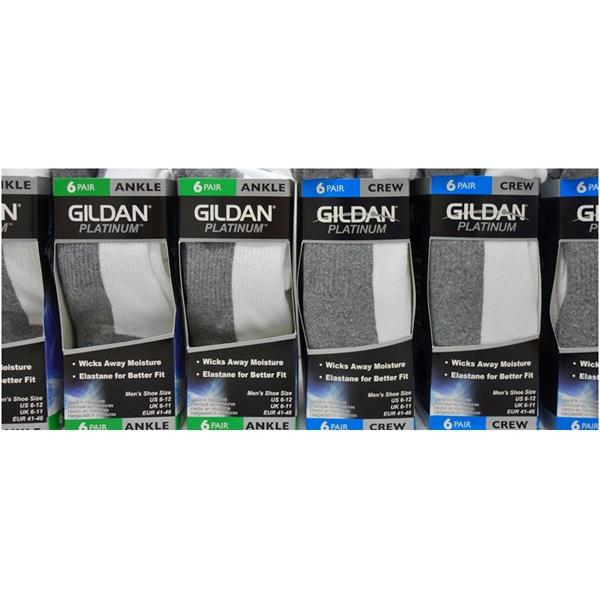 GILDAN(ギルダン)クルーソックス 6足パック6P SOX・靴下・ワンサイズ