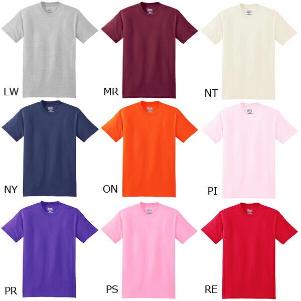 カラー1】アダルト・ユースサイズ HANES（ヘインズ） 6.1oz