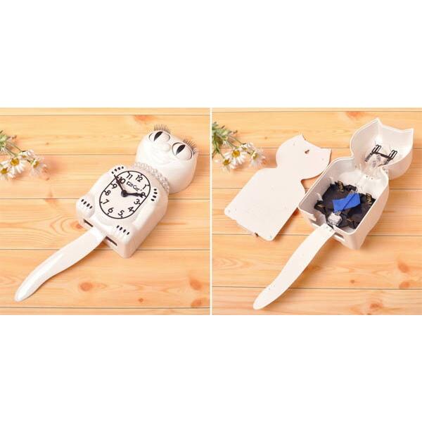 【送料無料（沖縄除く)】キット　キャットクロック・カラーKit Cat Clock　　『 KITCAT CLOCK 』壁掛け時計・インテリア・猫・白ネコ　LADY　【1020】 |  | 04