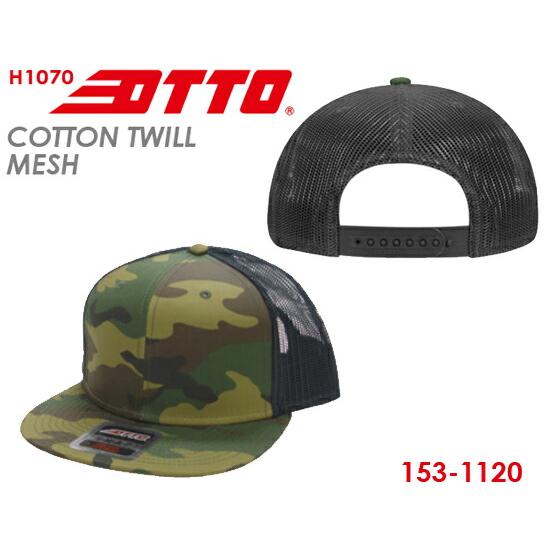カモフラ OTTO CAP コットンツイル フラットバイザーメッシュ