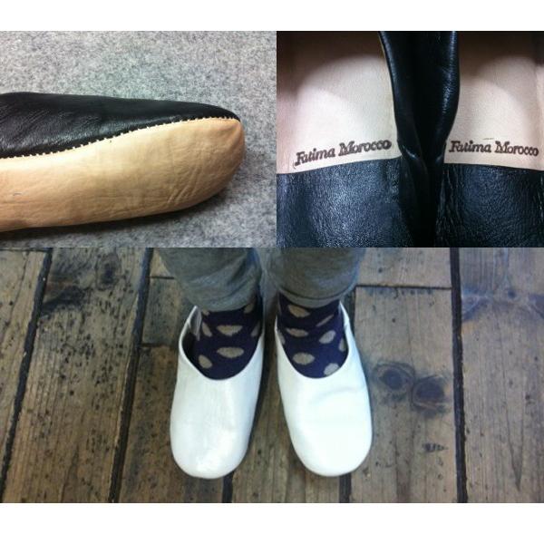 【レディース】Fatima Morocco(ファティマモロッコ)シンプルバブーシュ　ルームシューズ（革製スリッパ）M・L |  | 02