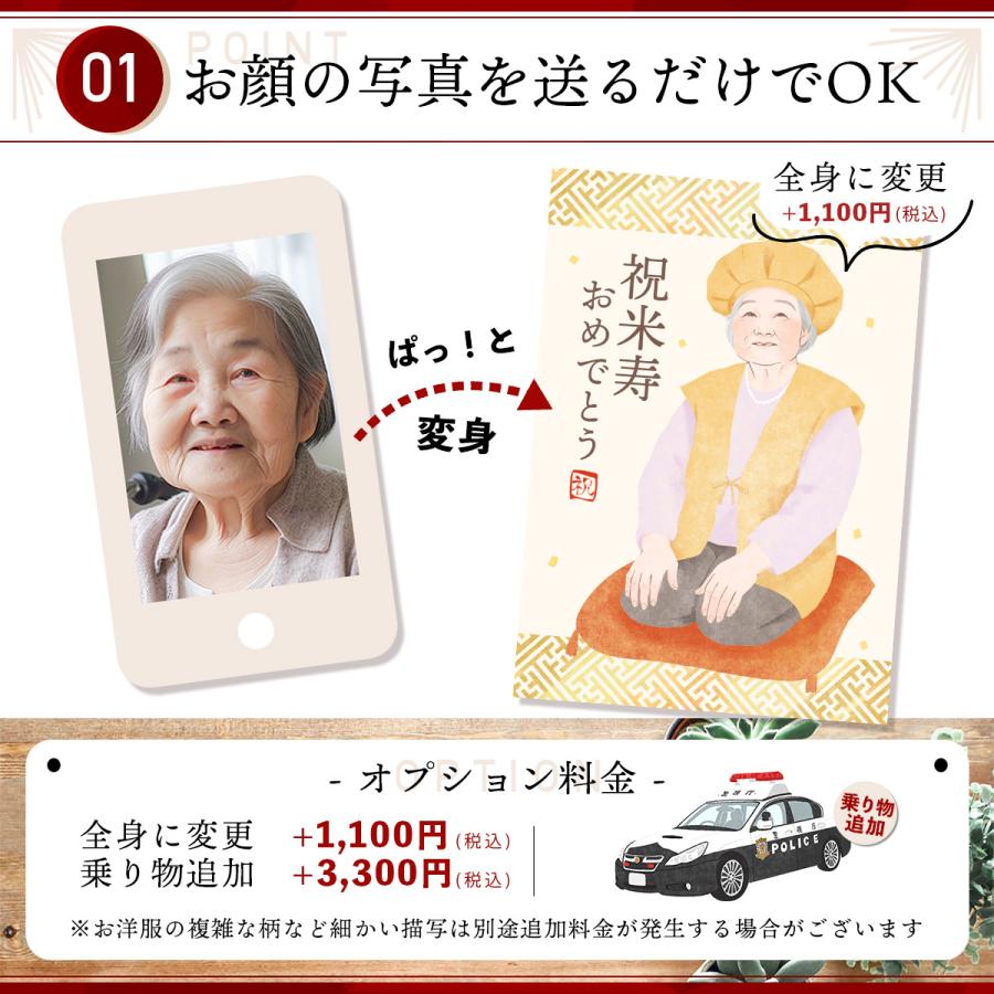 似顔絵 プレゼント 古希 還暦 喜寿 傘寿 米寿 卒寿 百寿 安い 写真から 急ぎ イラスト 女性 男性 お祝い ギフト 金婚式 |  | 10