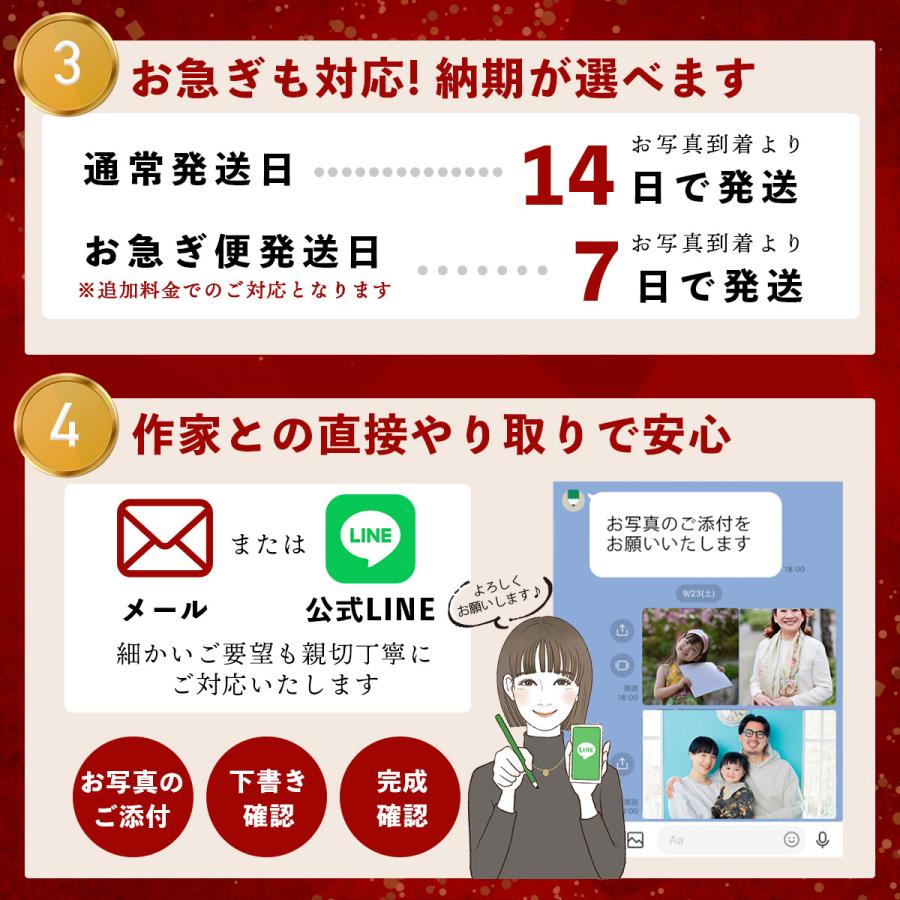 似顔絵 プレゼント 急ぎ 安い 敬老の日 還暦祝い 古希 喜寿 米寿 傘寿 祝い 写真 女性 男性 |  | 07