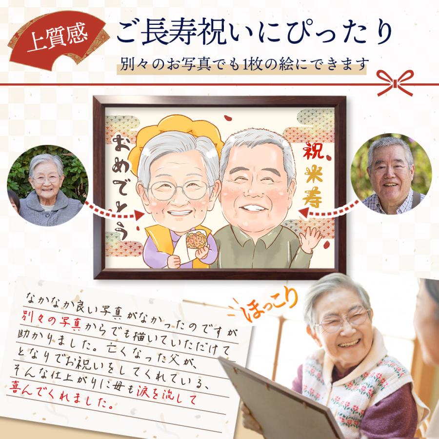 似顔絵 退職 プレゼント 安い 急ぎ 退職祝い 定年退職 60代 男性 女性 イラスト 記念品 送別 お礼の品 |  | 02