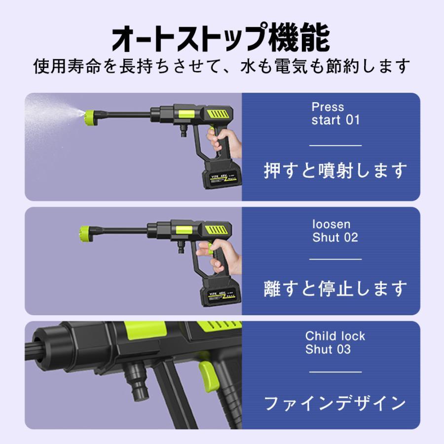 高圧洗浄機 コードレス 大容量バッテリー 充電式 高性能 6in1 8MPa 高
