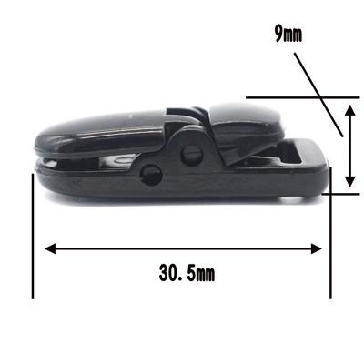 最小 プラスチッククリップ 10ミリ 平テープ用 30.5ミリ×13.5ミリ 厚め