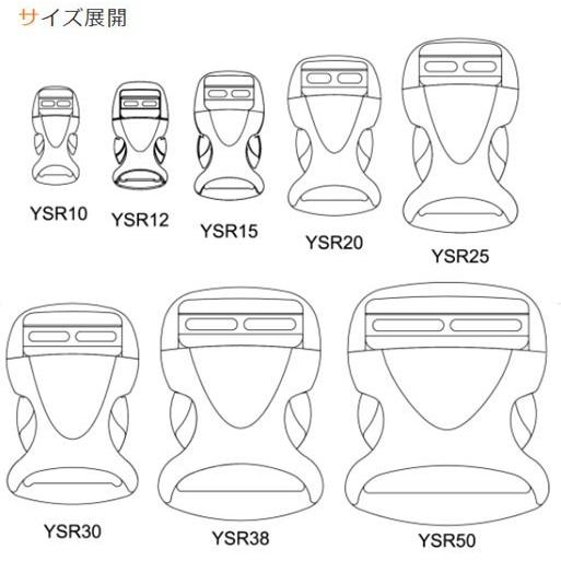 100個セット 30mm　NIFCO ニフコ　クロ YSR30　プラスチックバックル/テープアジャスターバックル_4