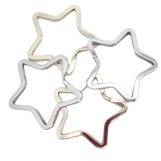 二重リング（ニコイル） 星 カク線 30mm(横）×25mm(縦） シルバー MBS