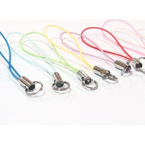 ストラップ金具ゴムタイプ二重リング付きS77000NI ストラップ スマホ