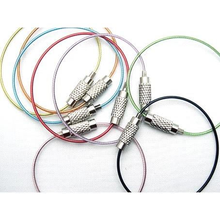 ネジ式ワイヤーリングカラータイプ ワイヤー太さ1.0mm 長さ12CM