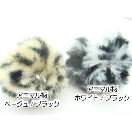 チャーム フェイクファー ぽんぽん Mサイズ 5センチ MBS : 首輪と