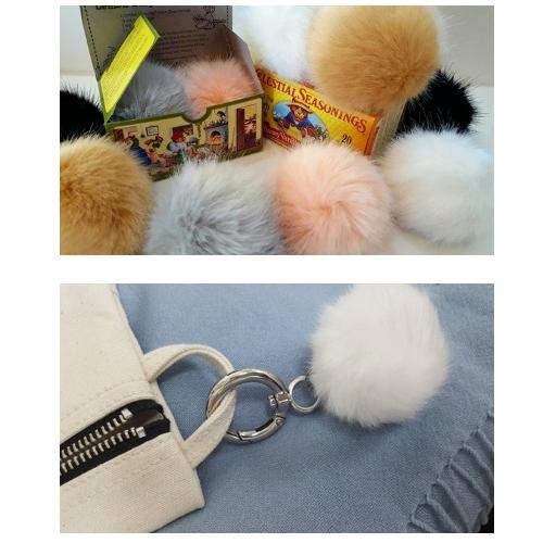 チャーム フェイクファー ぽんぽん Mサイズ 5センチ MBS : 首輪と