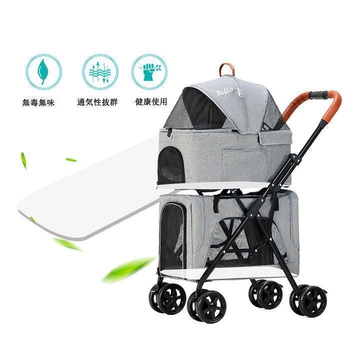 ペットカート　キャリーカート 折りたたみ 取り外し可能　二層設計 ペットバギー 犬 猫 2WAYS使用 多頭 組立簡単 通気性抜群 PETTOM ペットカート ベビーカー 犬 バギー アルミ製 分離型 対面式 小型犬 中型犬 猫 多頭 カート 軽量コンパクト ワンタッチ UO1243280981(12203円)